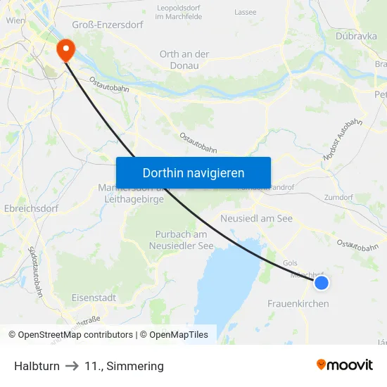 Halbturn to 11., Simmering map