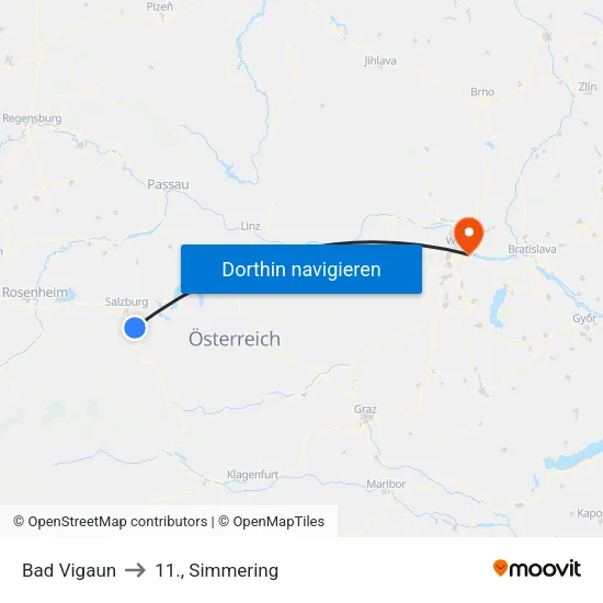 Bad Vigaun to 11., Simmering map