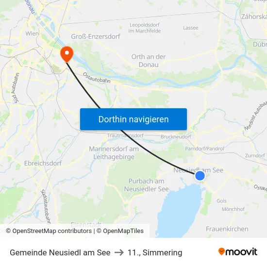 Gemeinde Neusiedl am See to 11., Simmering map