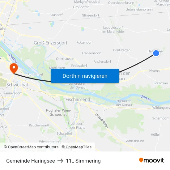 Gemeinde Haringsee to 11., Simmering map