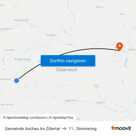 Gemeinde Aschau Im Zillertal to 11., Simmering map