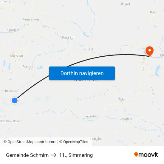 Gemeinde Schmirn to 11., Simmering map