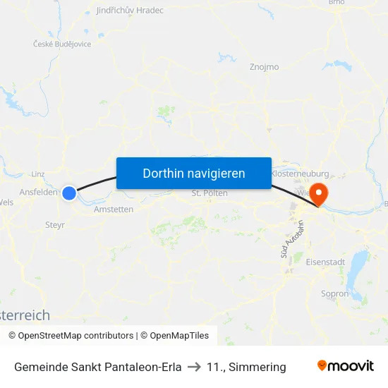 Gemeinde Sankt Pantaleon-Erla to 11., Simmering map
