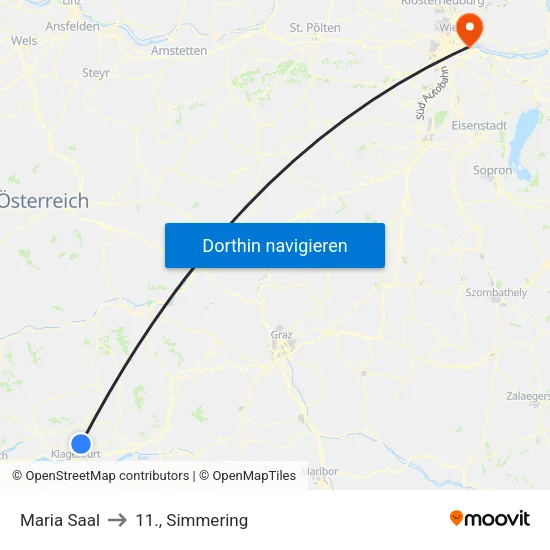 Maria Saal to 11., Simmering map