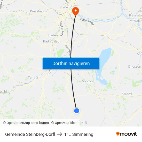 Gemeinde Steinberg-Dörfl to 11., Simmering map