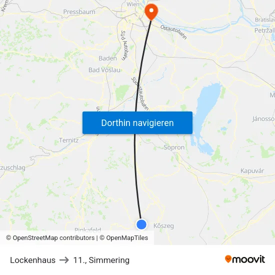 Lockenhaus to 11., Simmering map