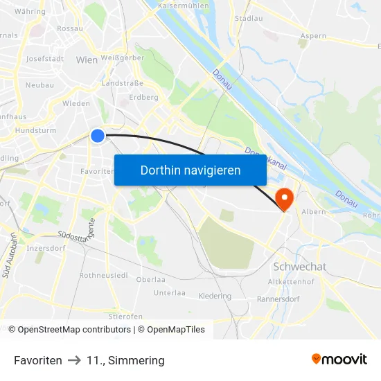 Favoriten to 11., Simmering map