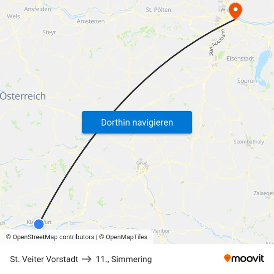 St. Veiter Vorstadt to 11., Simmering map