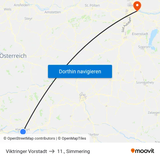 Viktringer Vorstadt to 11., Simmering map