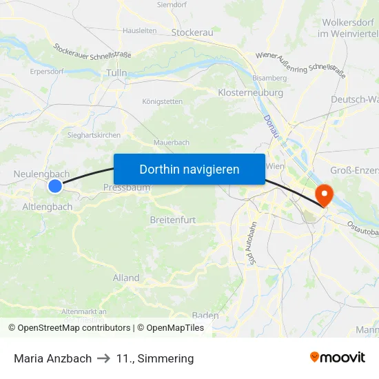 Maria Anzbach to 11., Simmering map