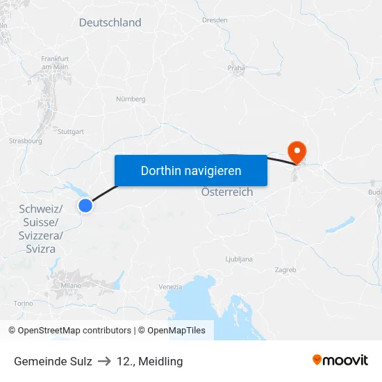 Gemeinde Sulz to 12., Meidling map