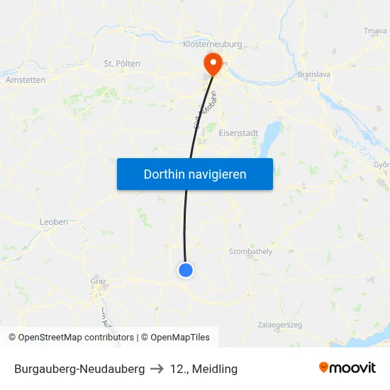 Burgauberg-Neudauberg to 12., Meidling map