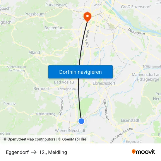 Eggendorf to 12., Meidling map