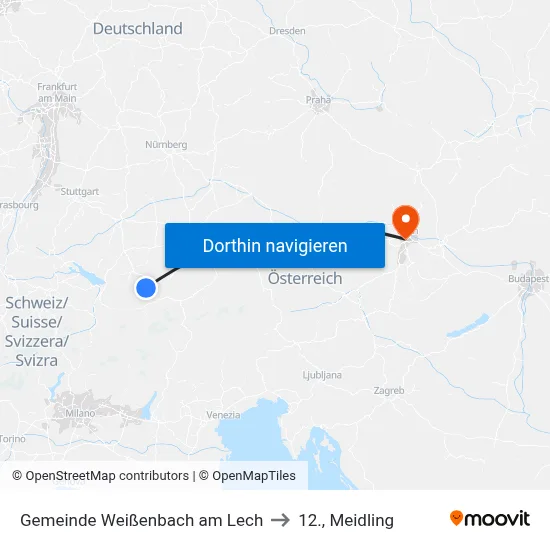 Gemeinde Weißenbach am Lech to 12., Meidling map