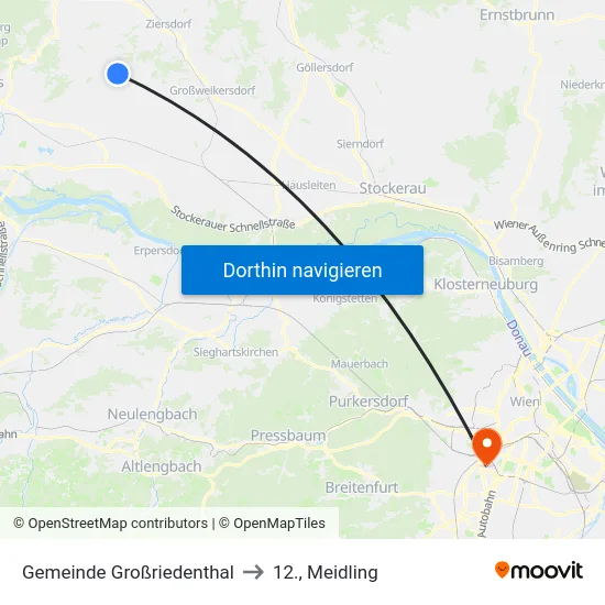 Gemeinde Großriedenthal to 12., Meidling map