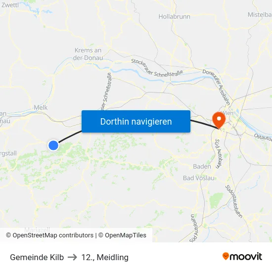Gemeinde Kilb to 12., Meidling map