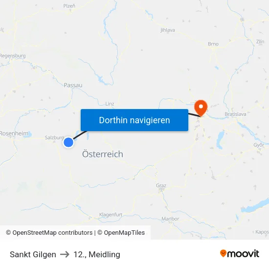 Sankt Gilgen to 12., Meidling map