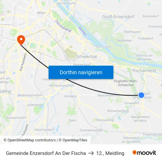 Gemeinde Enzersdorf An Der Fischa to 12., Meidling map