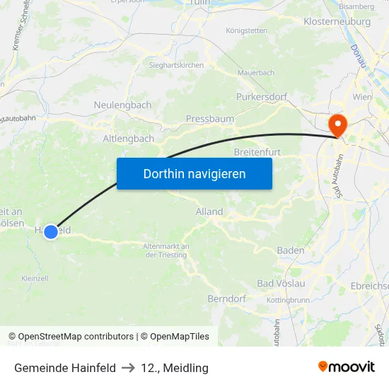Gemeinde Hainfeld to 12., Meidling map
