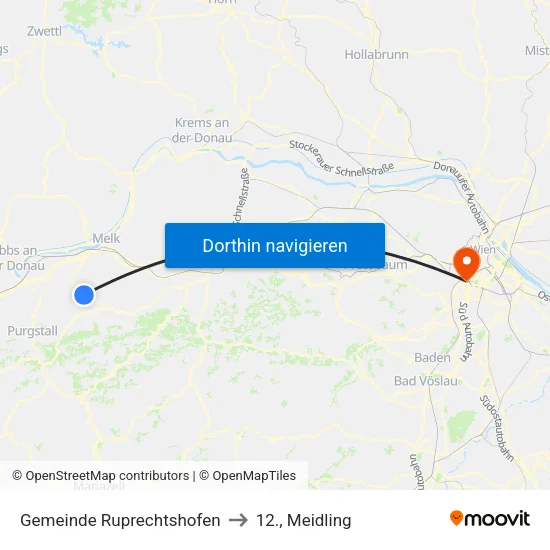 Gemeinde Ruprechtshofen to 12., Meidling map