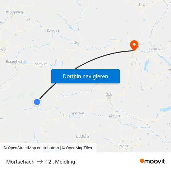 Mörtschach to 12., Meidling map