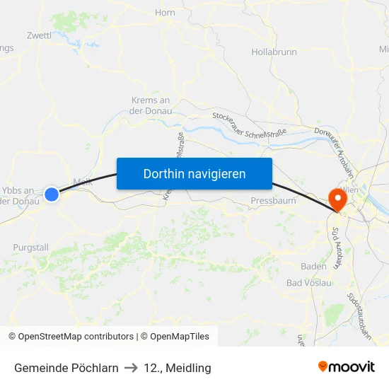 Gemeinde Pöchlarn to 12., Meidling map