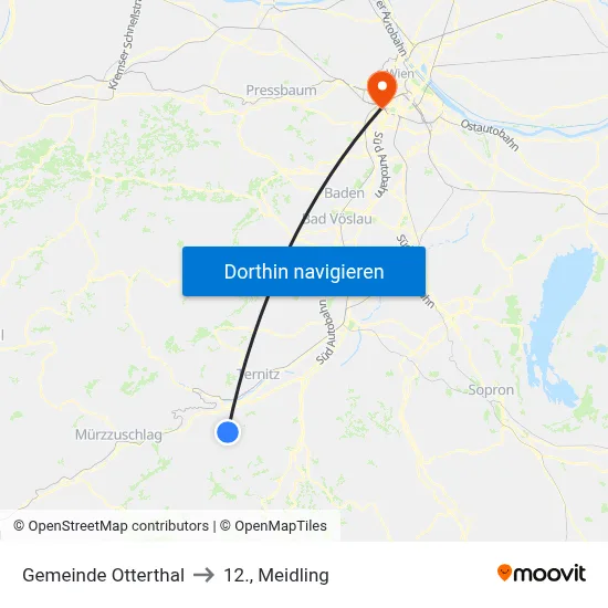 Gemeinde Otterthal to 12., Meidling map