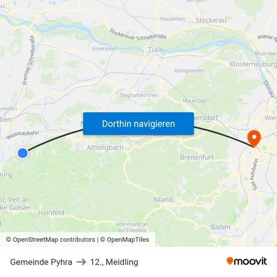 Gemeinde Pyhra to 12., Meidling map
