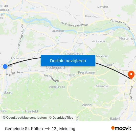 Gemeinde St. Pölten to 12., Meidling map