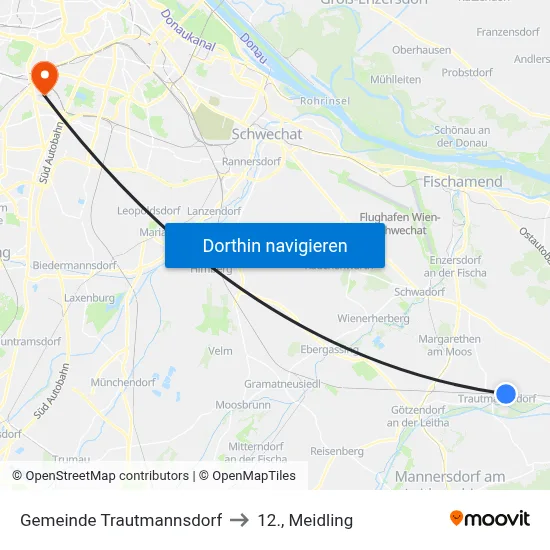 Gemeinde Trautmannsdorf to 12., Meidling map