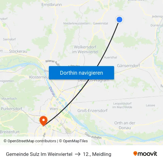 Gemeinde Sulz Im Weinviertel to 12., Meidling map