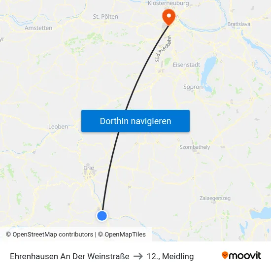 Ehrenhausen An Der Weinstraße to 12., Meidling map