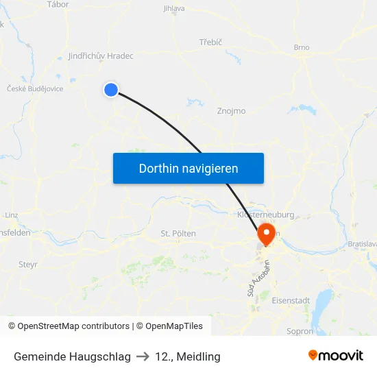 Gemeinde Haugschlag to 12., Meidling map