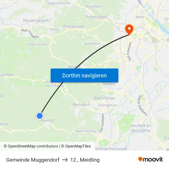 Gemeinde Muggendorf to 12., Meidling map