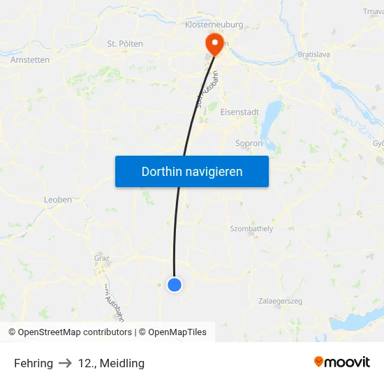 Fehring to 12., Meidling map