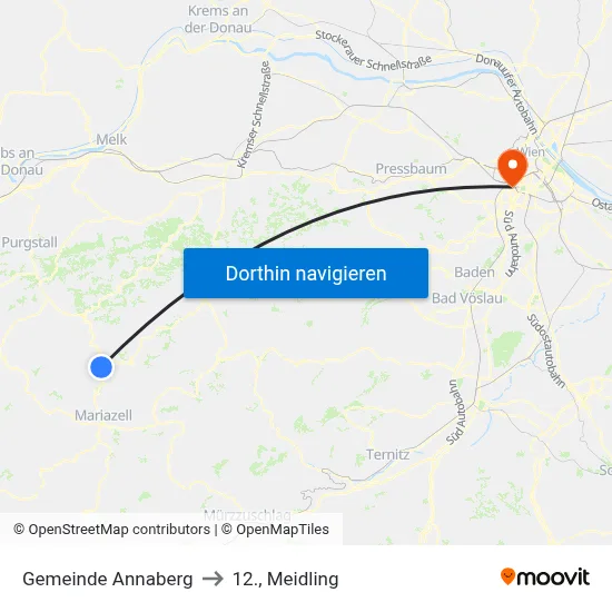 Gemeinde Annaberg to 12., Meidling map