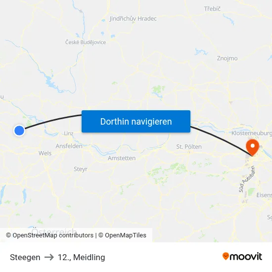 Steegen to 12., Meidling map