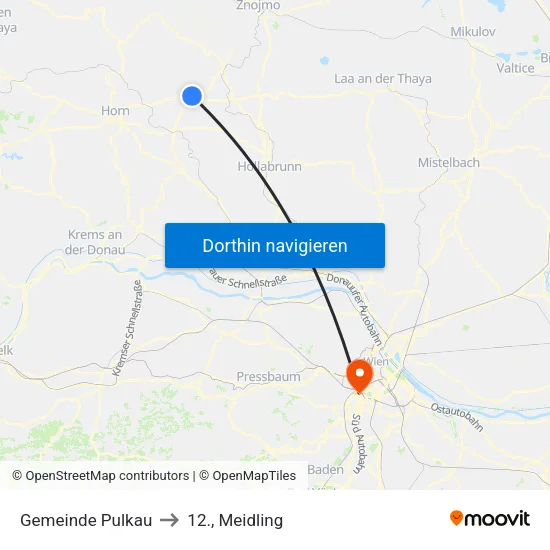 Gemeinde Pulkau to 12., Meidling map
