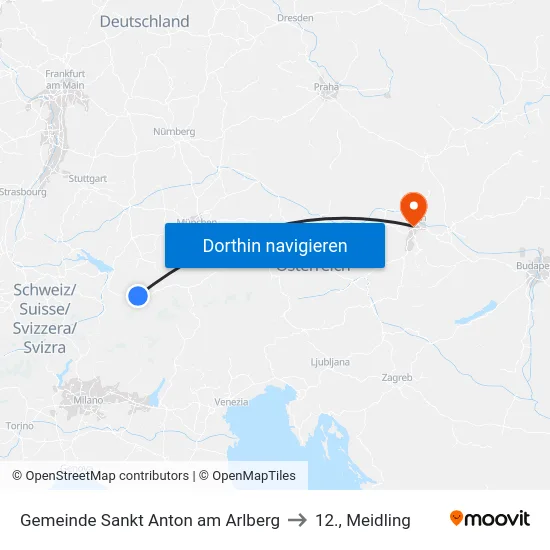 Gemeinde Sankt Anton am Arlberg to 12., Meidling map