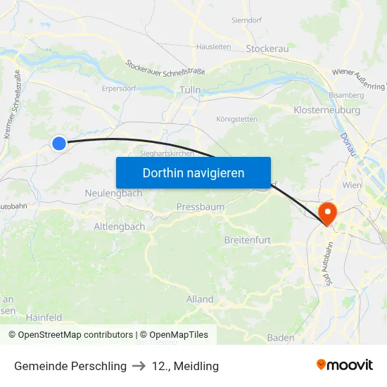 Gemeinde Perschling to 12., Meidling map
