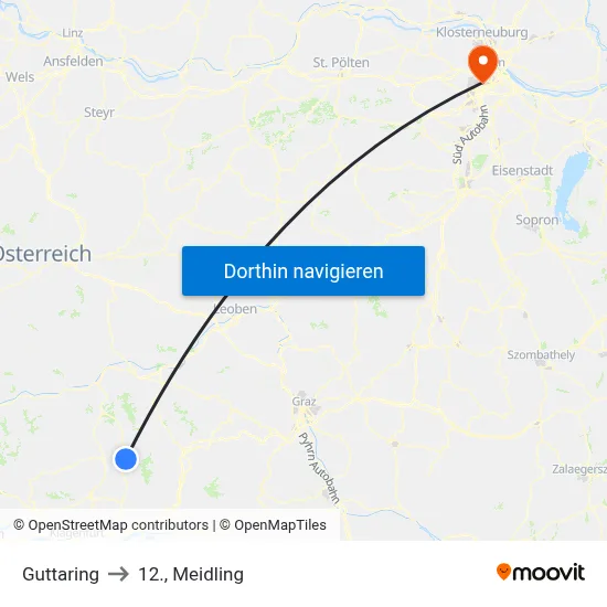 Guttaring to 12., Meidling map