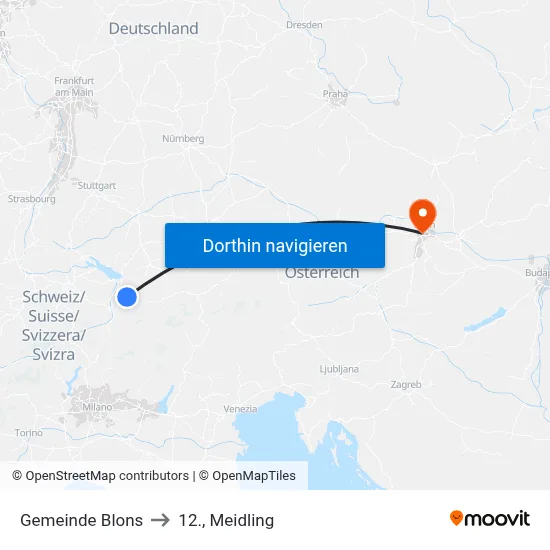 Gemeinde Blons to 12., Meidling map