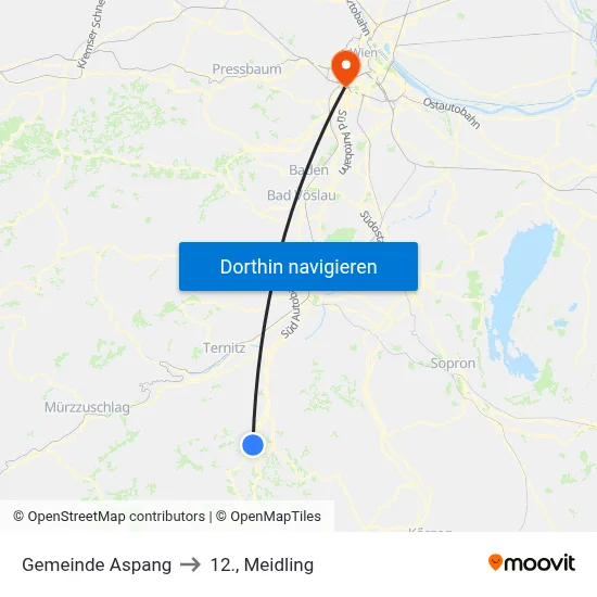 Gemeinde Aspang to 12., Meidling map