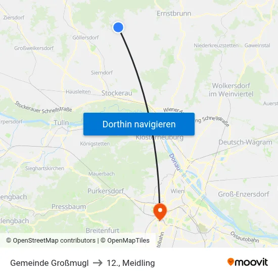 Gemeinde Großmugl to 12., Meidling map
