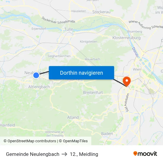 Gemeinde Neulengbach to 12., Meidling map