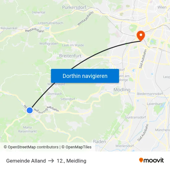 Gemeinde Alland to 12., Meidling map