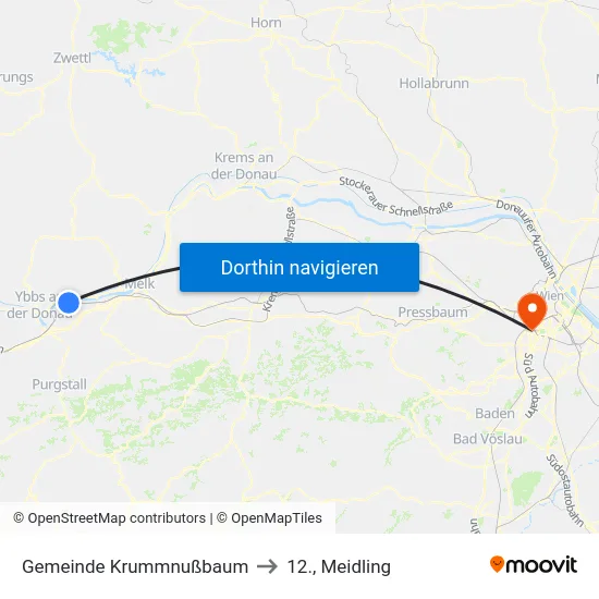 Gemeinde Krummnußbaum to 12., Meidling map