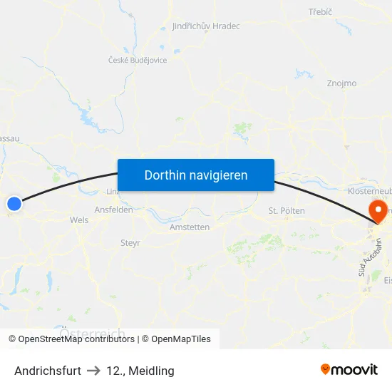 Andrichsfurt to 12., Meidling map
