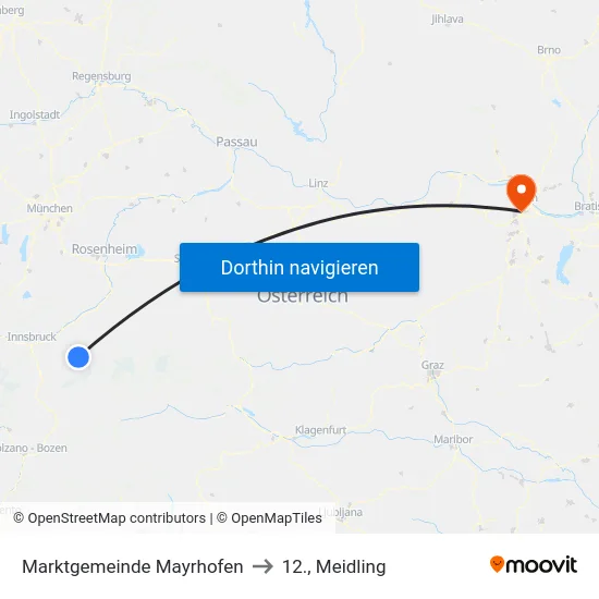 Marktgemeinde Mayrhofen to 12., Meidling map