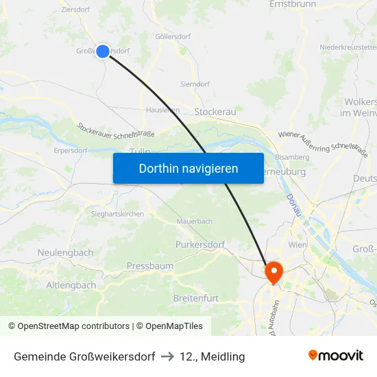 Gemeinde Großweikersdorf to 12., Meidling map